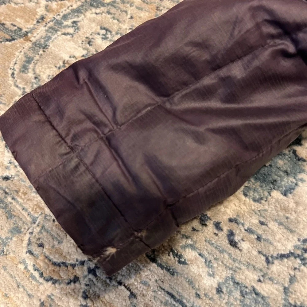 North Face Jacket Womens Medium Purple Hooded 600 Down Puffer Coat Winter Zip - Picture 9 of 12